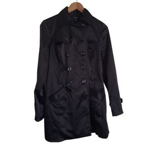 women's jacket BCX black coat size medium double breasted